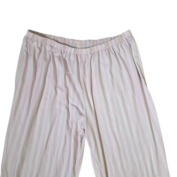 Laura Ashley Vertical Striped Soft Lounge Pajama Pants Womens Size XL Pink - Picture 3 of 8